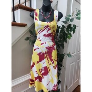 FENSACE Womens Multicolor Tie Dye Sleeveless Square Neck Long Maxi Dress Large